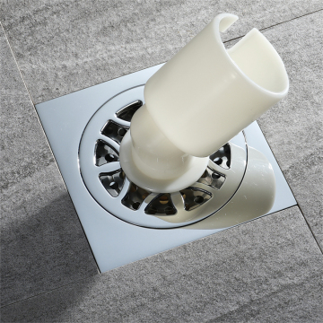 HIDEEP pure brass chrome anti-odor bathroom floor drain