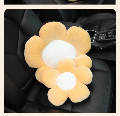 Fashion Cute Flower Car Waist Pillow - Soft Comfortable Neck Pillow for Women