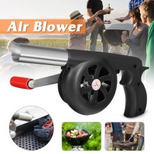 Outdoor Cooking BBQ Fan Air Blower For Barbecue Fire Bellows Hand Crank Tool for Picnic Camping stove accessories
