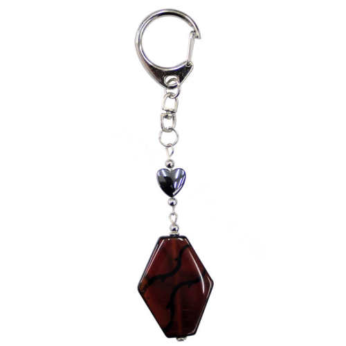 Natural Gemstone Agate Keychain