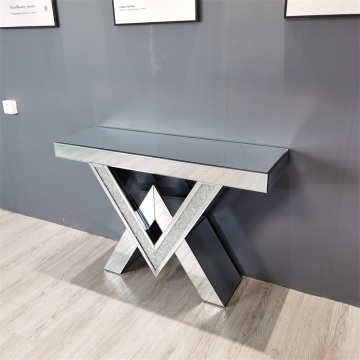 Crystal V mirrored console table