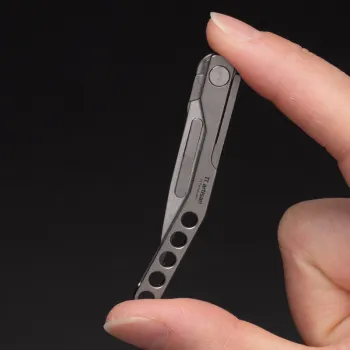 Titanium Alloy Blade Folding Pocket Knife for Outdoor Survival and Tactical Use