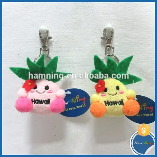 15cm soft toy style promotional gift pineapple keychain