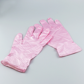 Disposable Waterproof Pearl Pink Nitrile Work Safety Gloves