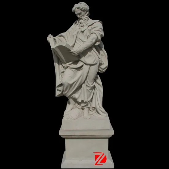 White life-size stone statue