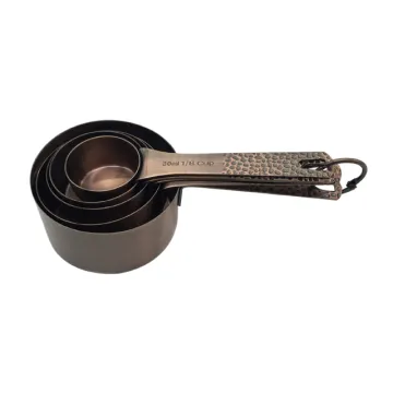 5 Pcs Copper Measuring Cup Spoon Set