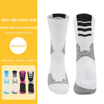 Custom Logo Basketball Socks for Men - Sports Crew Socks