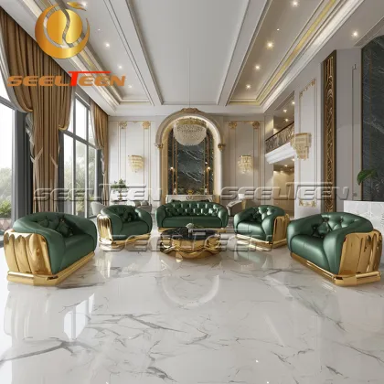 Modern Luxury Family Living Room Furniture: Chesterfield Villa Love Seat Sofa