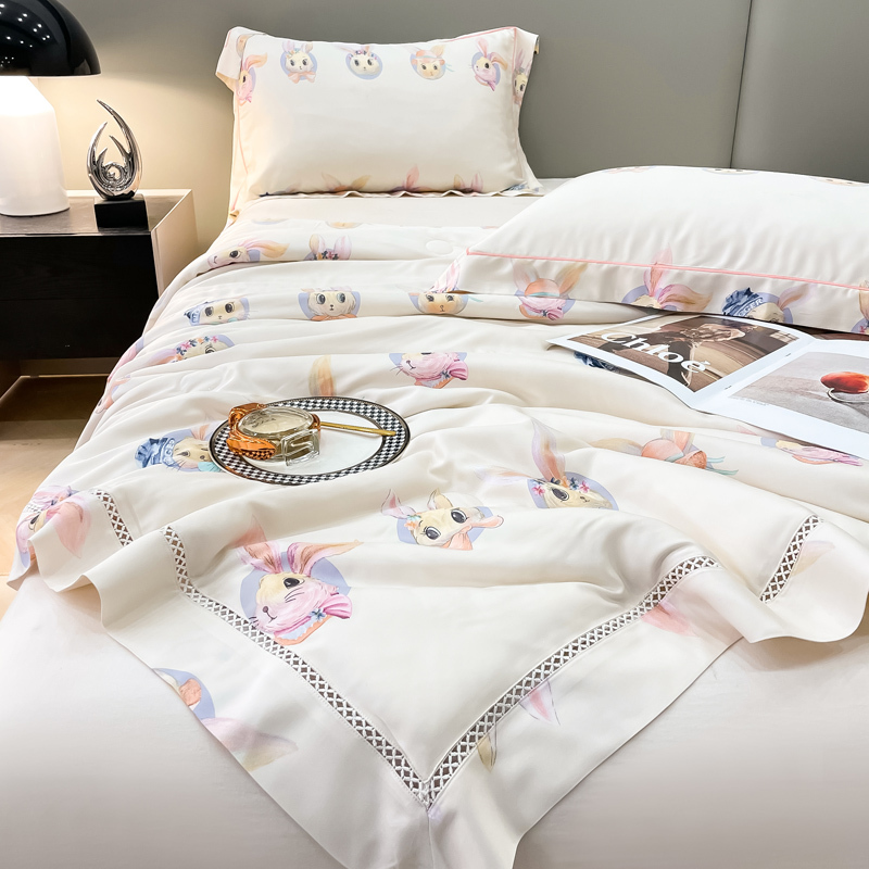 Cute Pattern Modal Bedding Set - Fresh Small Design 4pcs Comforter Sheet