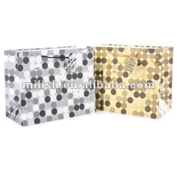 Elegant design customized printed paper shopping bag with gloosy lamination
