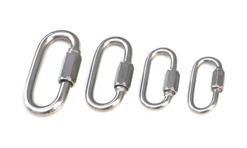Oval Carabiner With Locking Nut
