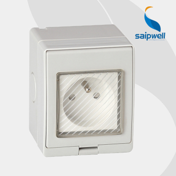 French Durable Electrical 250V/16A 1 Way Waterproof Socket (SP-FR)