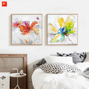 Poster Or Watercolor Flower Oil Painting