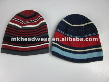 boys stripe knitted beanie hat