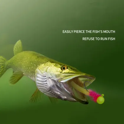 OEM 1g/2g/4g Biomimetic Lead Head Feather Fishing Hooks