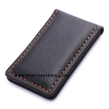 Genuine Leather Promotion PU Magnet Money Clip (BK21537)