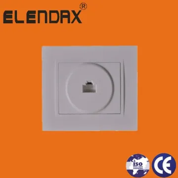Розетка Elendax серии F1000, белая, RJ-45, 1 группа