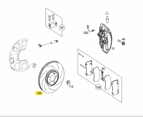 Mercedes Brake Discs for Models W463 and W461G63, 2019 Models