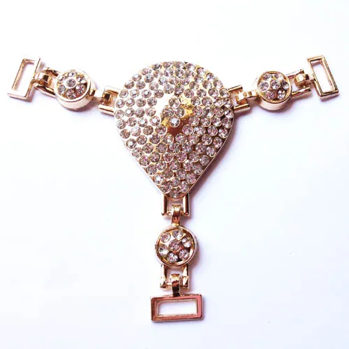 Crystal Diamante Embellished T-Bar Sandals Trim