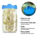 1pcs Food Grade Mesh Sprout Cover Kit, Seed Crop Germination, Vegetable Silicone Sealing Ring Lid for Mason Jar