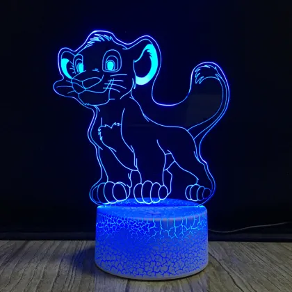 Lion King Simba 3D Optical Illusion Lamp