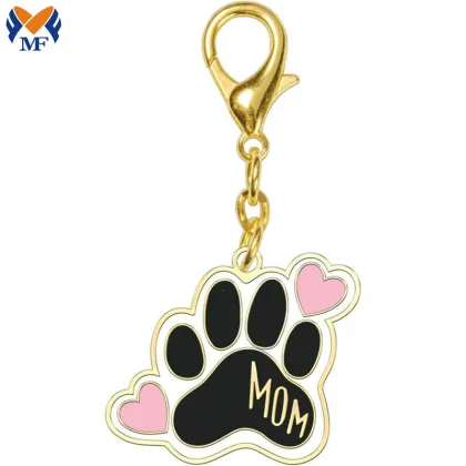 Metal Customized Enamel Corgi Keychain For Home