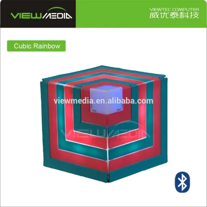 Sound Quality technology 2017 Viewtec Cubic Rainbow led Bluetooth Speaker