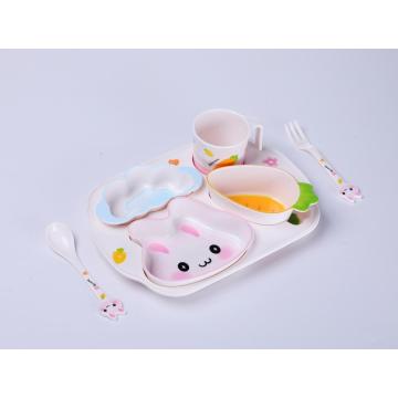 Sistema de servicio de mesa del rompecabezas de los niños del sistema 7pcs