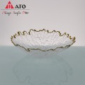 Gold Rimmed Hammered Vegetable and Fruit Bowls