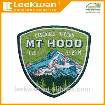 custom embroidery logo patch with velcro on the back side for the outdoor clothes