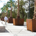 Corten Steel Long Rectangular Planter Box