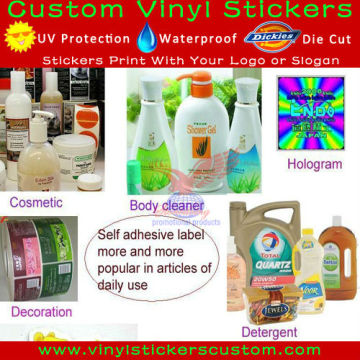 Factory cheap price bottle die cut stickers