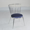 Stainless steel back round chair untuk ruang tamu