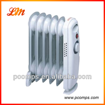 Mini radiador portátil relleno de aceite con una configuración de calor