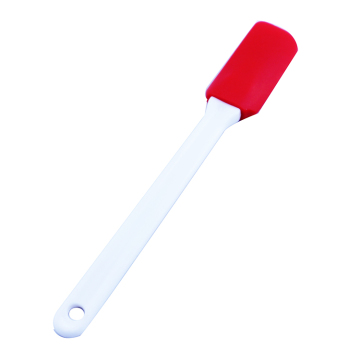 Mini Red Silicone Spatula: Food-Grade, Heat Resistant, Perfect for Cake Cream, Butter, and More with a Plastic Long Handle