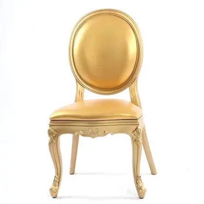 Gold Louis Ghost Resin Stackable Banquet Chairs for Events