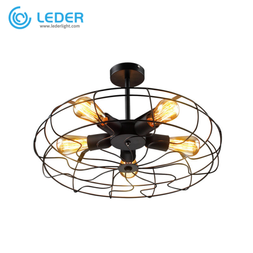 LEDER Best Ventilador de techo decorativo con luz