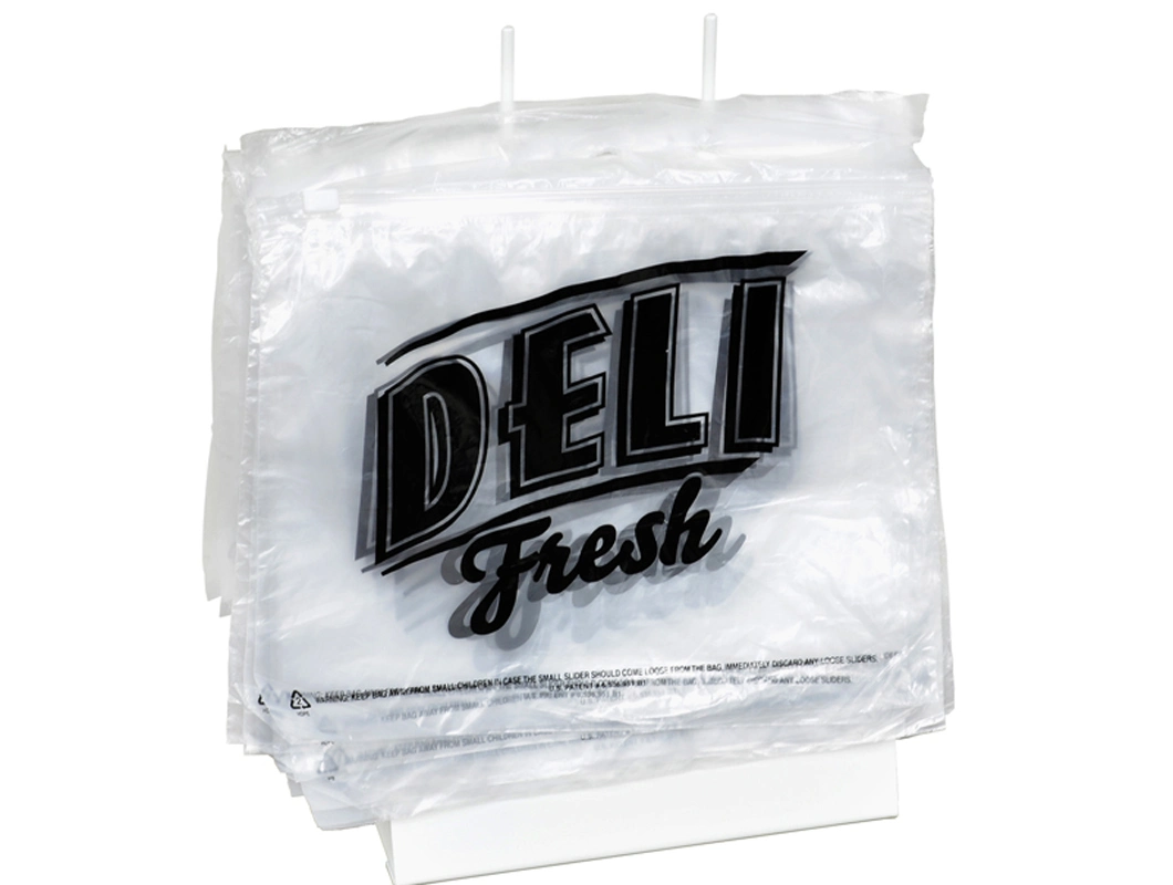 Saddle Deli Plastic Bag Calendar Food Package Flat Bottom Plastic Bag for Chain Store