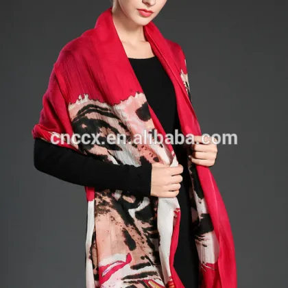 PK17LHB2003 digital printing Spring cashmere gauze scarf