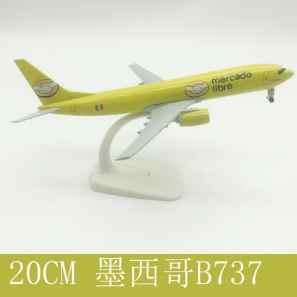 20CM 1/200 Scale Mexico Mercado Libre Airways B737 Metal Replica Alloy Aviation Simulation Aircraft Model: Detailed Collectible Airplane