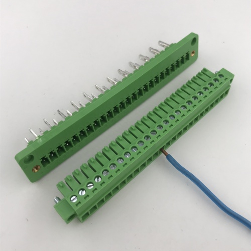 24 pin contact plug-in through wall terminal block