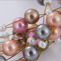 Chunky collar de perlas de colores baratos