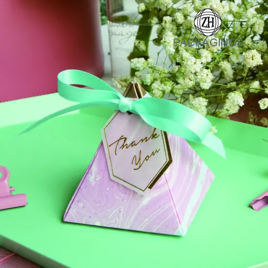 Creative pyramid gift box for candy