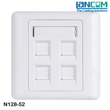 Lancom CE,RoHS,UL,cUL,VDE Certificate newest design promotion 2 Port Face Plate RJ45 Wall Plates