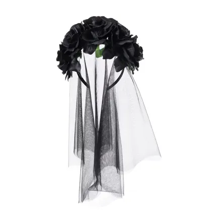 Day of the Dead Mexican Floral Headband - Halloween Costume Accessory