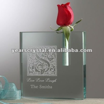 Hot selling engraving crystal glass vase