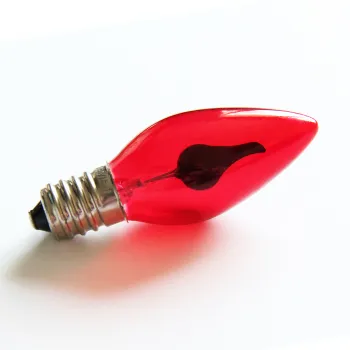 Red Clear Flickering LED Candle Flame Bulbs for Decoration
