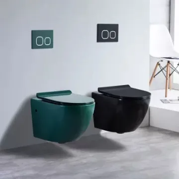 China Fabrikfarbe Farbwand Hung Toilette Keramik Randless Wall montierte Toilette