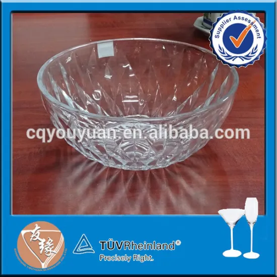 Soda lime glass different size thick glass bowl wholesale