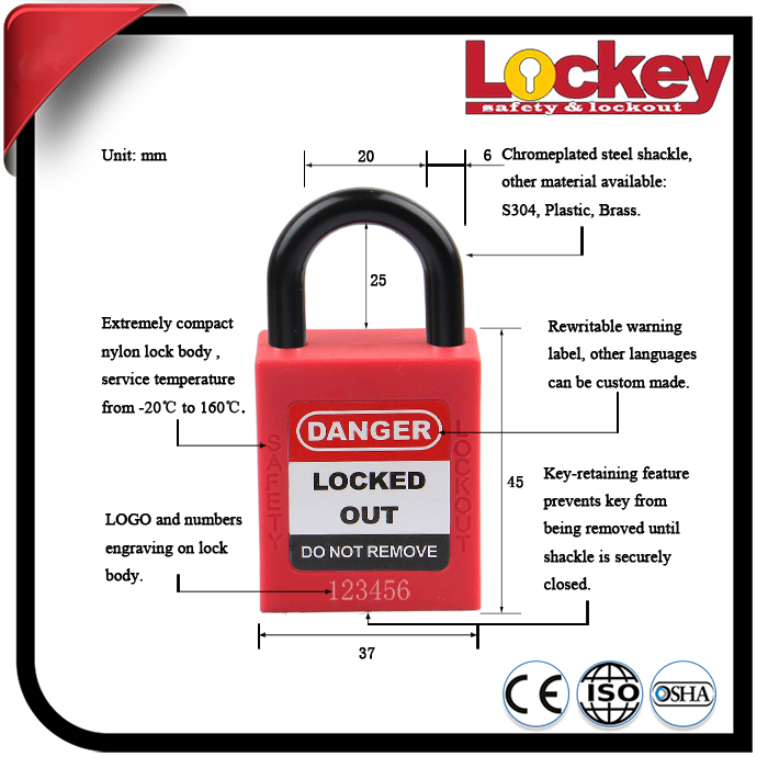 Short Plastic Shackle Padlock